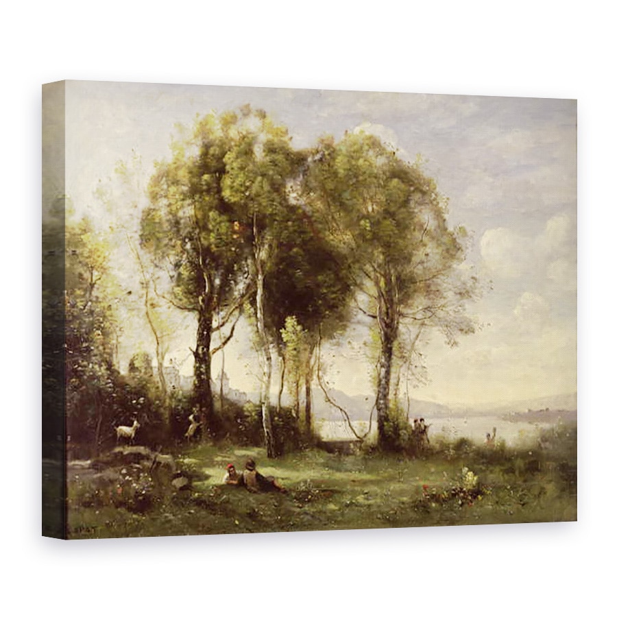 Tablou canvas - Jean Baptiste Camille Corot - Pastarii Castelului Gandolfo, 50 x 70 cm