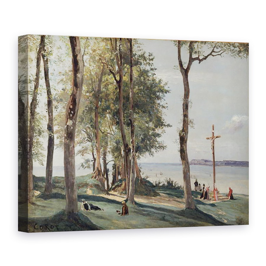 Tablou canvas - Jean Baptiste Camille Corot - Honfleur, Calvarul, 60 x 80 cm