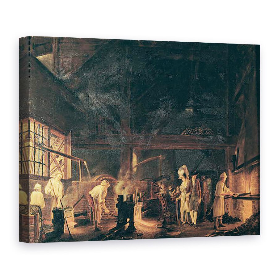 Tablou canvas - Jean Baptiste Bernard Coclers - Interiorul unei forje, 50 x 70 cm