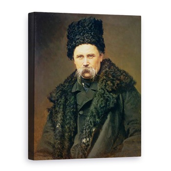 Tablou canvas - Ivan Nikolaevich Kramskoy - Portretul Autorului Ukranian Taras Grigorievici Shevchenko 1814-61, 60 x 80 cm Tablou canvas - Ivan Nikolaevich Kramskoy - Portretul Autorului Ukranian Taras Grigorievici Shevchenko 1814-61, 60 x 80 cm