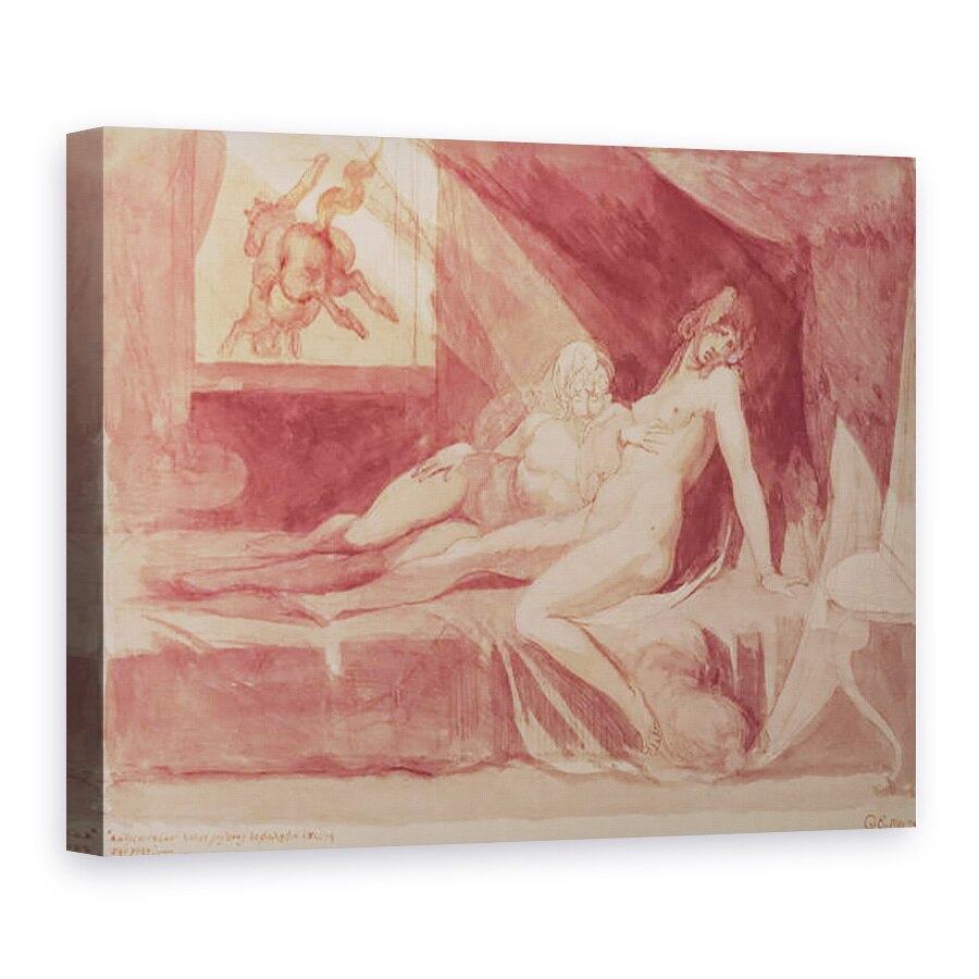 Tablou canvas - Henry Fuseli - Cosmarul lasand doua femei adormite, 75 x 100 cm