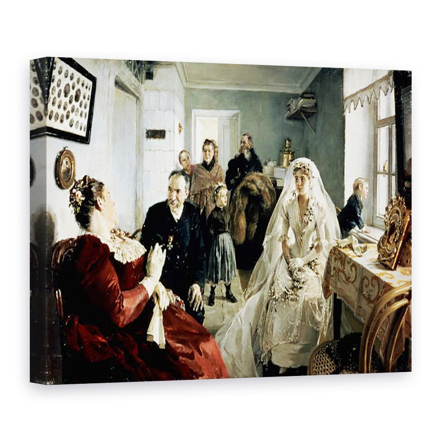 Tablou canvas - Illarion Mikhailovich Pryanishnikov - inainte de nunta, 75 x 100 cm