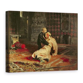 Tablou canvas - Ilya Efimovich Repin - Ivan cel Groaznic si Fiul sau pe 16 noiembrie 1581, 50 x 70 cm Tablou canvas - Ilya Efimovich Repin - Ivan cel Groaznic si Fiul sau pe 16 noiembrie 1581, 50 x 70 cm