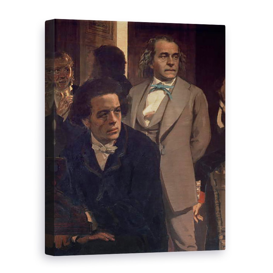 Tablou canvas - Ilya Efimovich Repin - Anton Grigorievici Rubinstein 1829-94 si Alexander Nikolaevici Serov 1820-71, de la compozitori slavoni, 50 x 70 cm