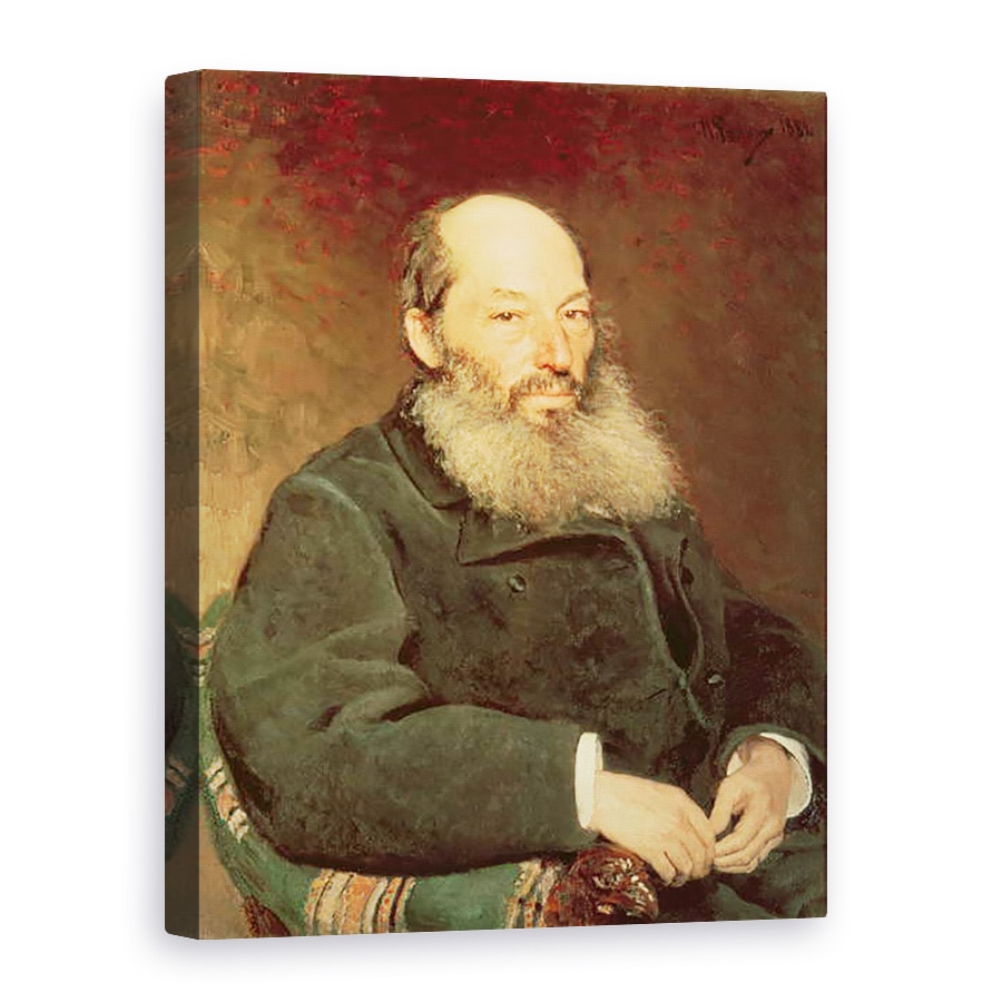 Tablou canvas - Ilya Efimovich Repin - Portretul lui Afanasy Fet 1820-92, 75 x 100 cm