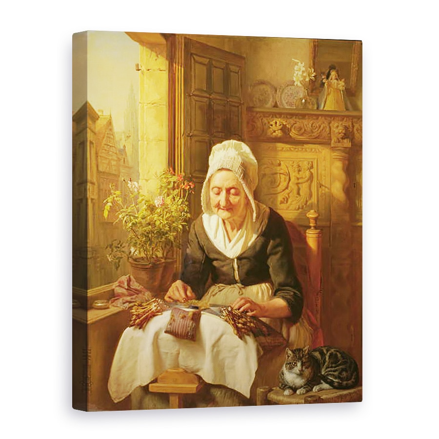 Tablou canvas - J.L. Dyckmans - Vechiul Lacemaker, 50 x 70 cm