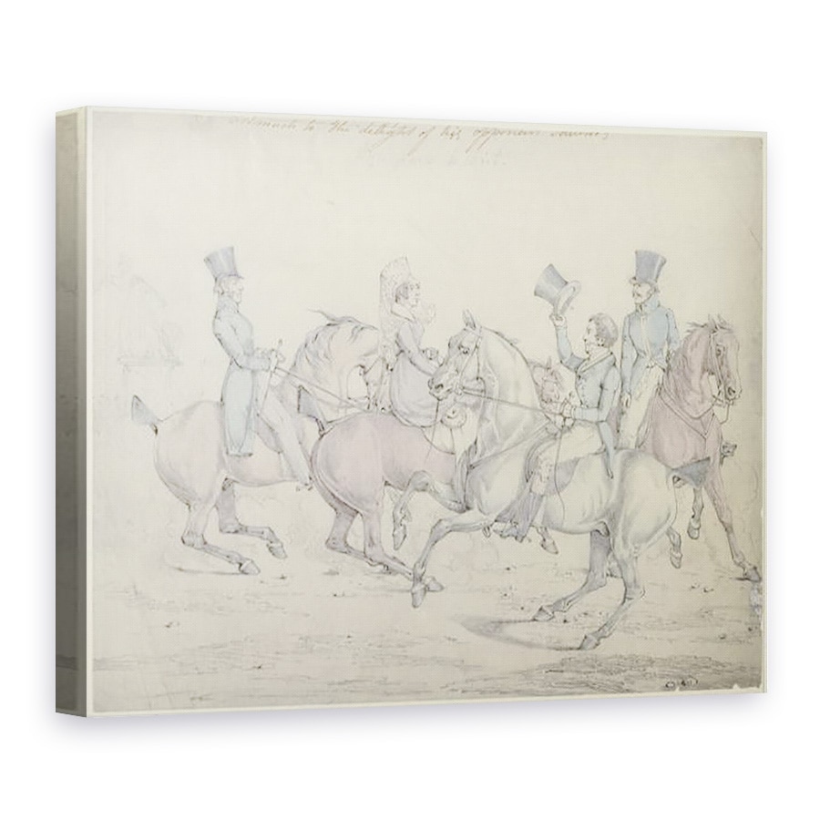 Tablou canvas - Henry Thomas Alken - Calatorie de dimineata, 75 x 100 cm