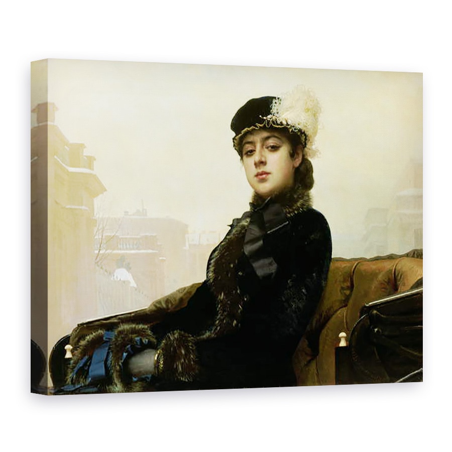 Tablou canvas - Ivan Nikolaevich Kramskoy - Portret De Femeie Necunoscuta, 75 x 100 cm