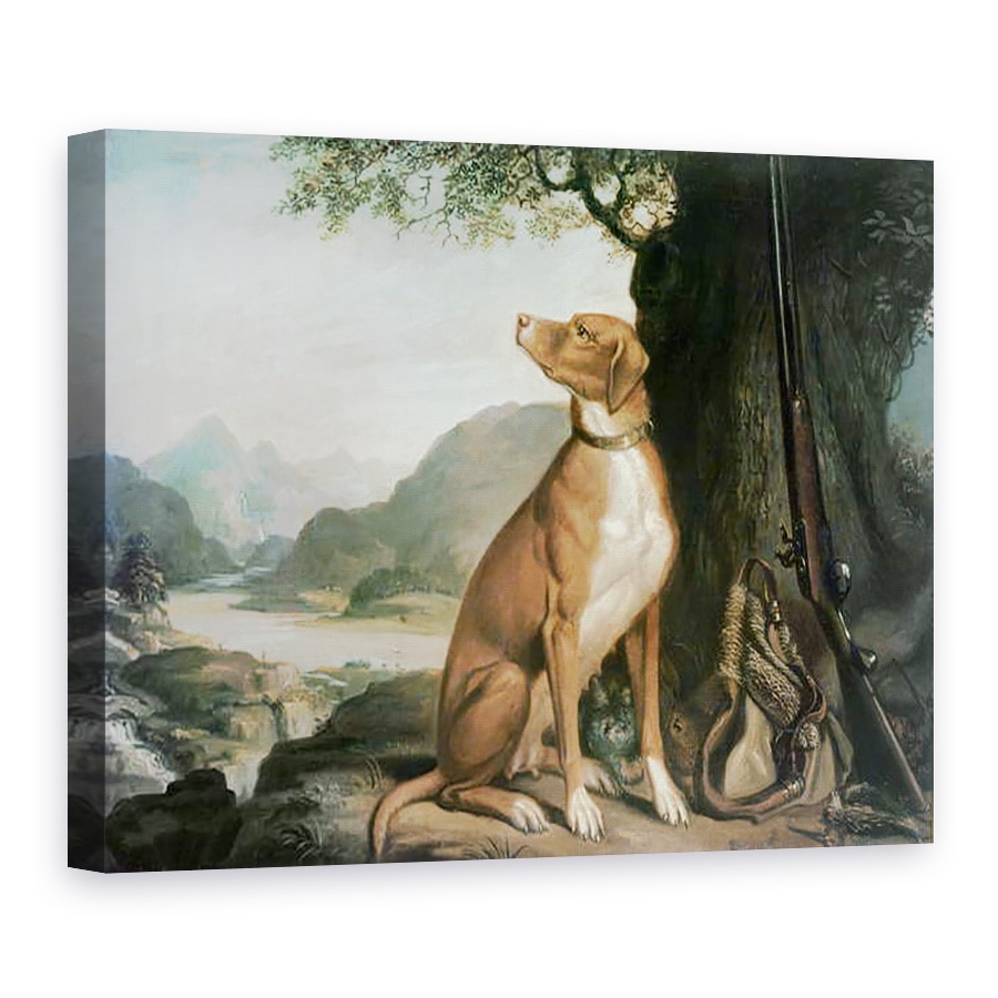 Tablou canvas - J. Francis Sartorius - G. Cainele pistolar preferat al dlui Johnston intr-un peisaj, 50 x 70 cm