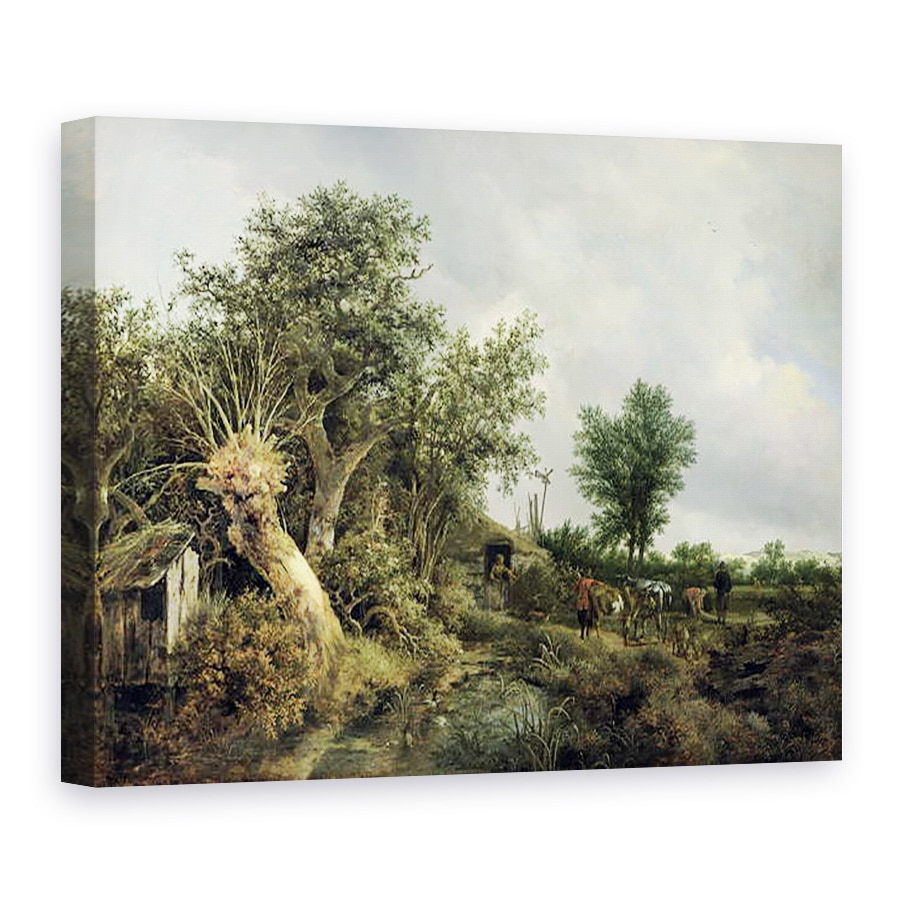 Tablou canvas - Jacob Isaaksz - Peisaj cu o coliba, 75 x 100 cm