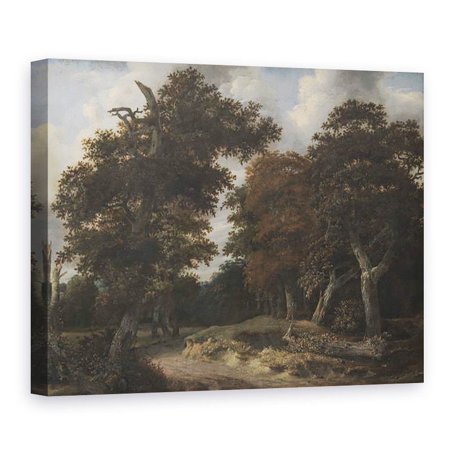 Tablou canvas - Jacob Isaaksz - Drumul printr-o padure de stejar, 75 x 100 cm