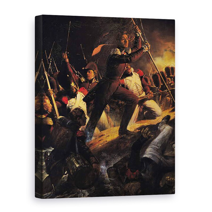 Tablou canvas - Hippolyte Delaroche - Charles-Amedee-Albert de Savoie, Print de Carignan 1798-1849 conducand asaltul la asediul Trocadero, 31 august 1823, 75 x 100 cm