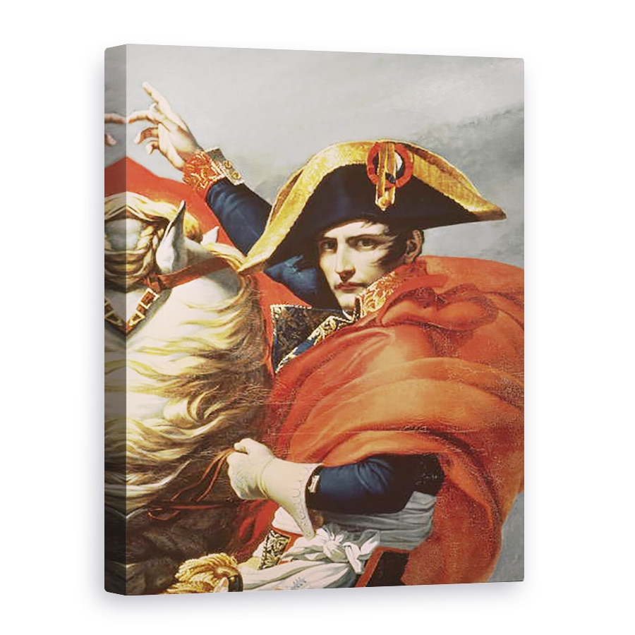 Tablou canvas - Jacques Louis David - Detaliu al lui Napoleon care traverseaza Alpii pe 20 mai 1800, 60 x 80 cm