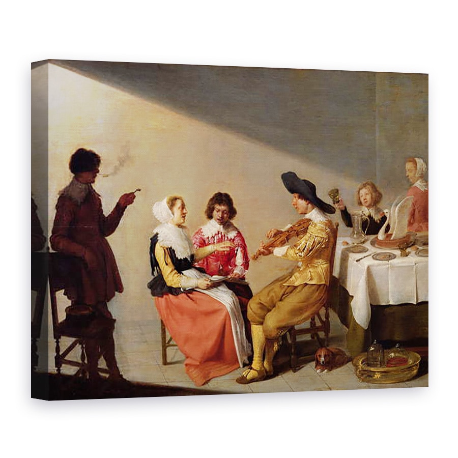 Tablou canvas - Jacob van Velsen - O petrecere muzicala, 75 x 100 cm