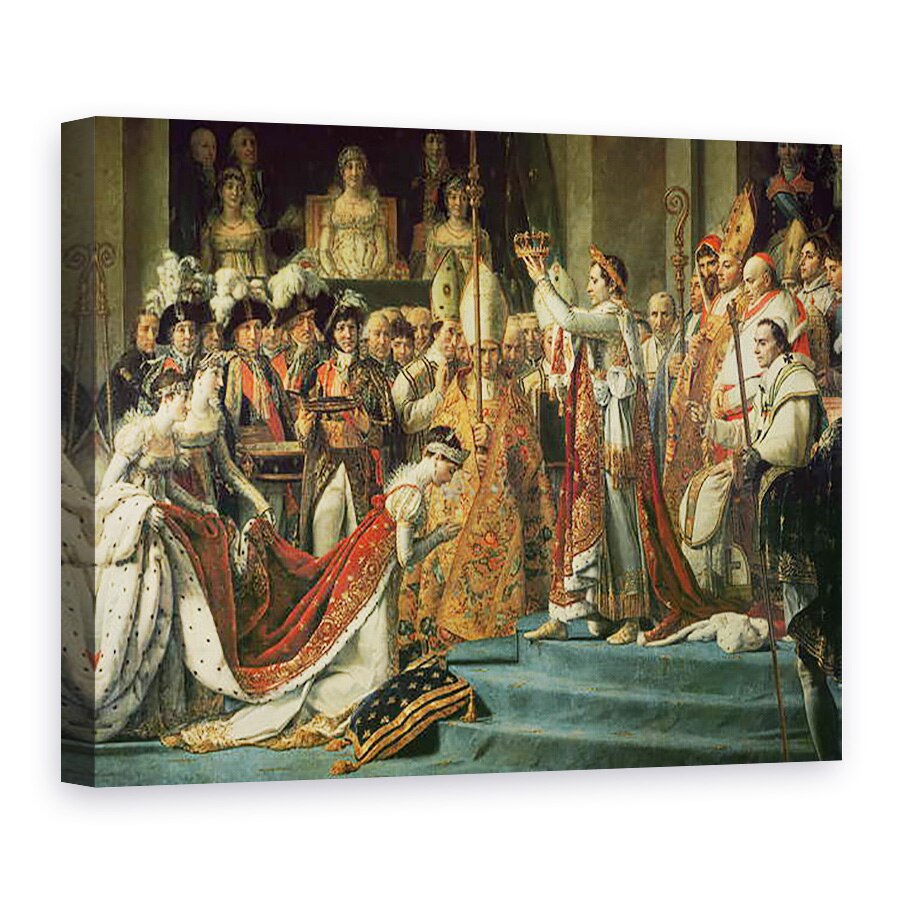 Tablou canvas - Jacques Louis David - Sfintirea imparatului Napoleon si incoronarea imparatesei Josephine de catre Papa Pius al VII-lea, detaliu IV, 50 x 70 cm