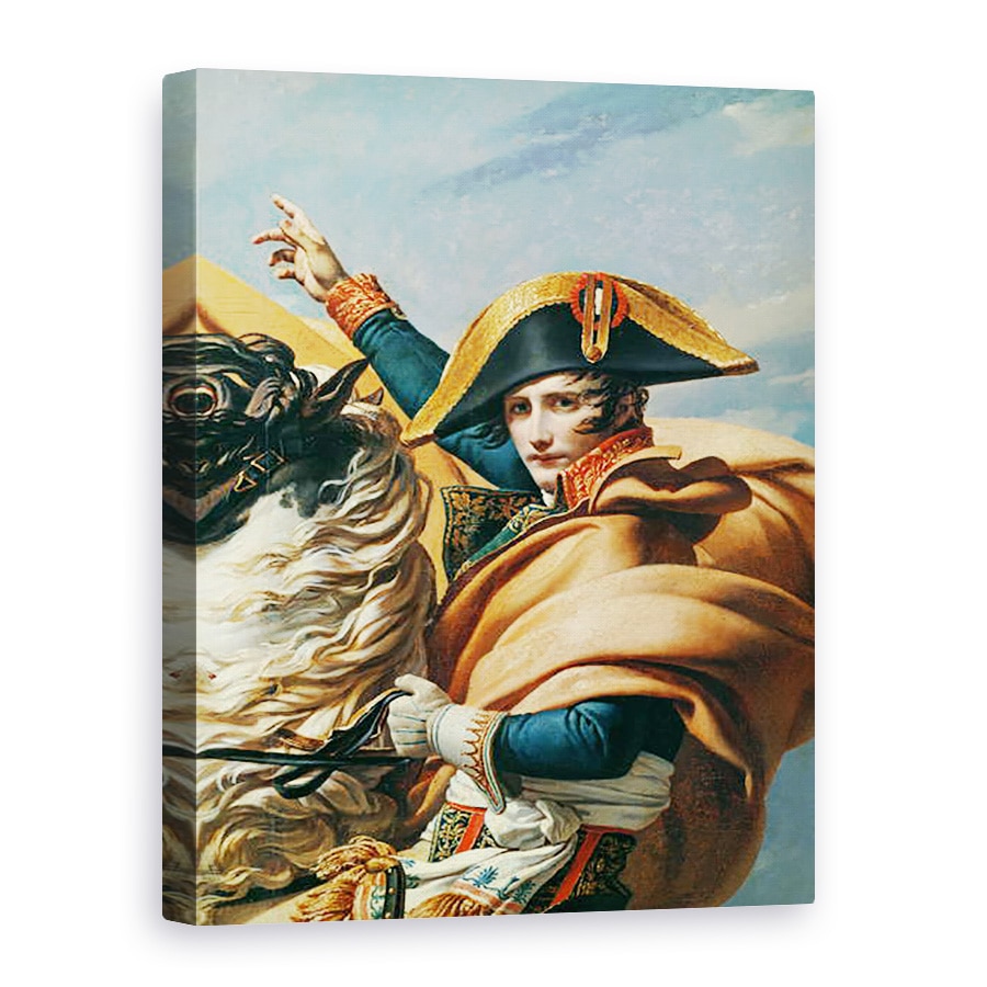 Tablou canvas - Jacques Louis David - Bonaparte Traversarea Alpilor ulei pe panza, 75 x 100 cm
