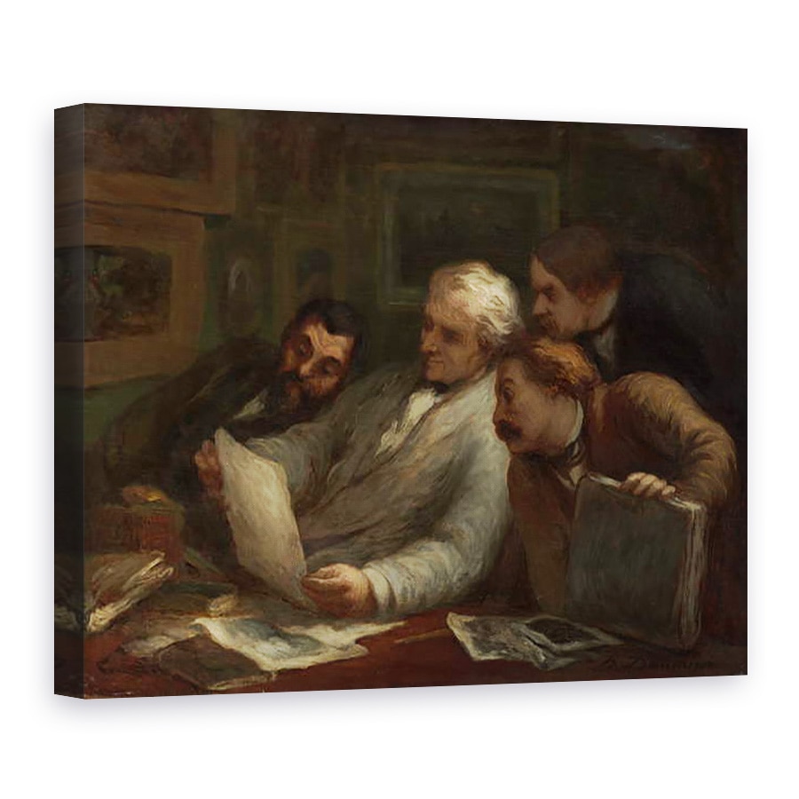 Tablou canvas - Honore Daumier - Colectionarii de imprimare, 75 x 100 cm