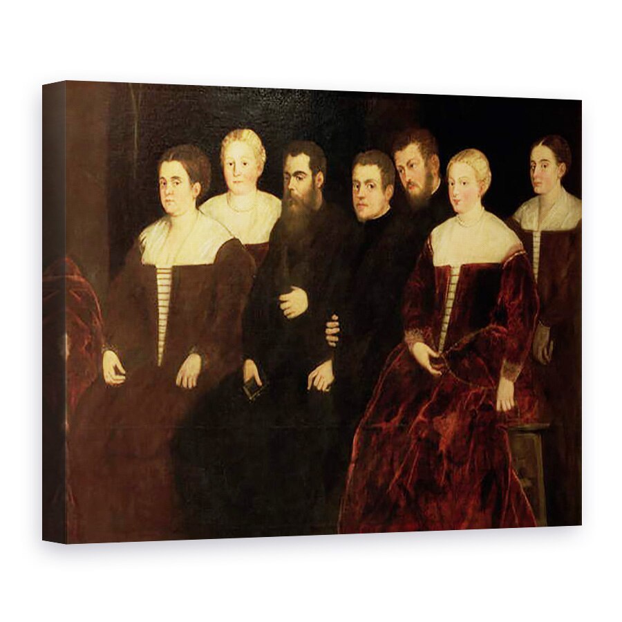 Tablou canvas - Jacopo Robusti Tintoretto - 00409 sapte membri ai familiei Soranzo, 60 x 80 cm