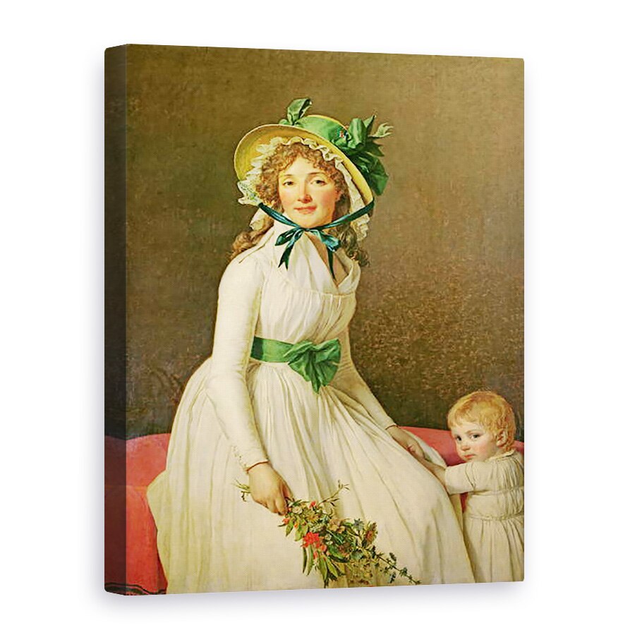 Tablou canvas - Jacques Louis David - Doamna Pierre Seriziat neasa Emilie Pecoul cu Fiul ei, 60 x 80 cm