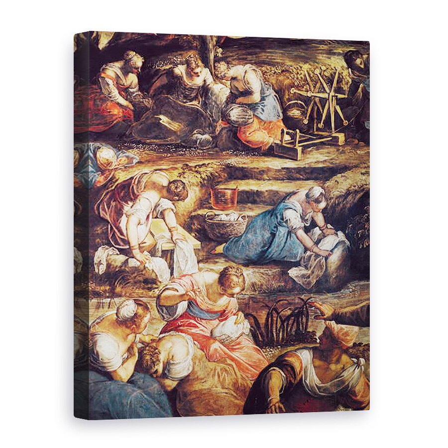 Tablou canvas - Jacopo Robusti Tintoretto - Caderea miraculoasa a manei, 50 x 70 cm