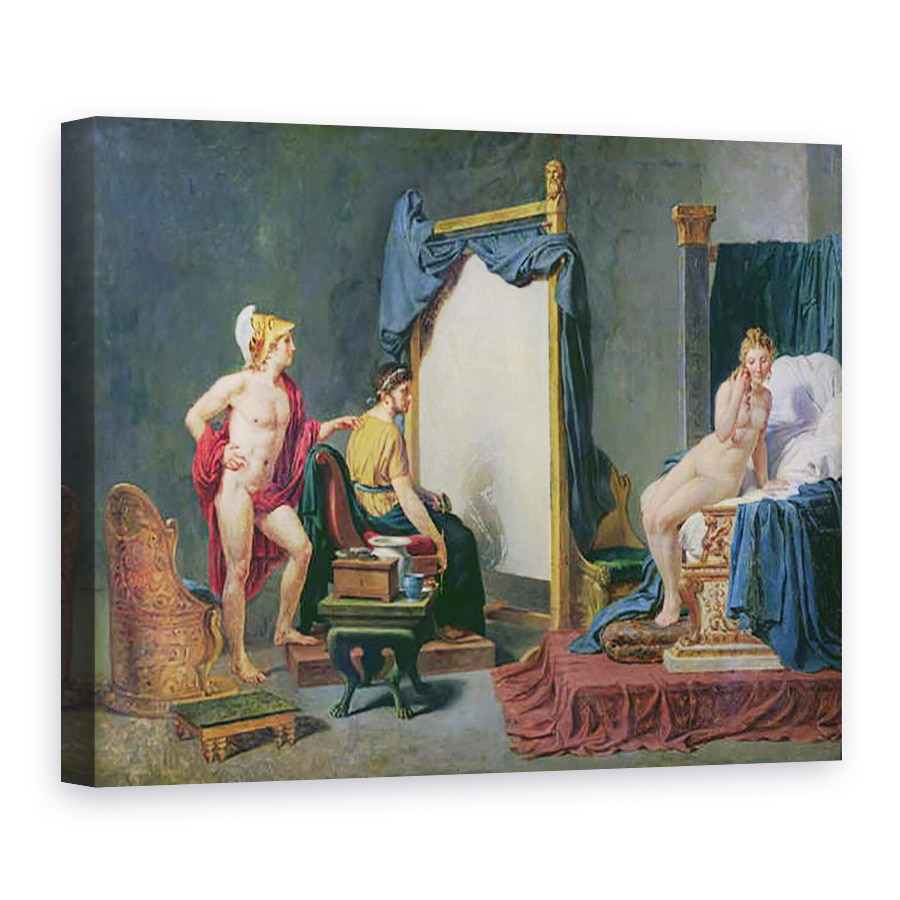 Tablou canvas - Jacques Louis David - Apelles Pictura Campaspe in prezenta lui Alexandru cel Mare 356-323 i.Hr., 50 x 70 cm