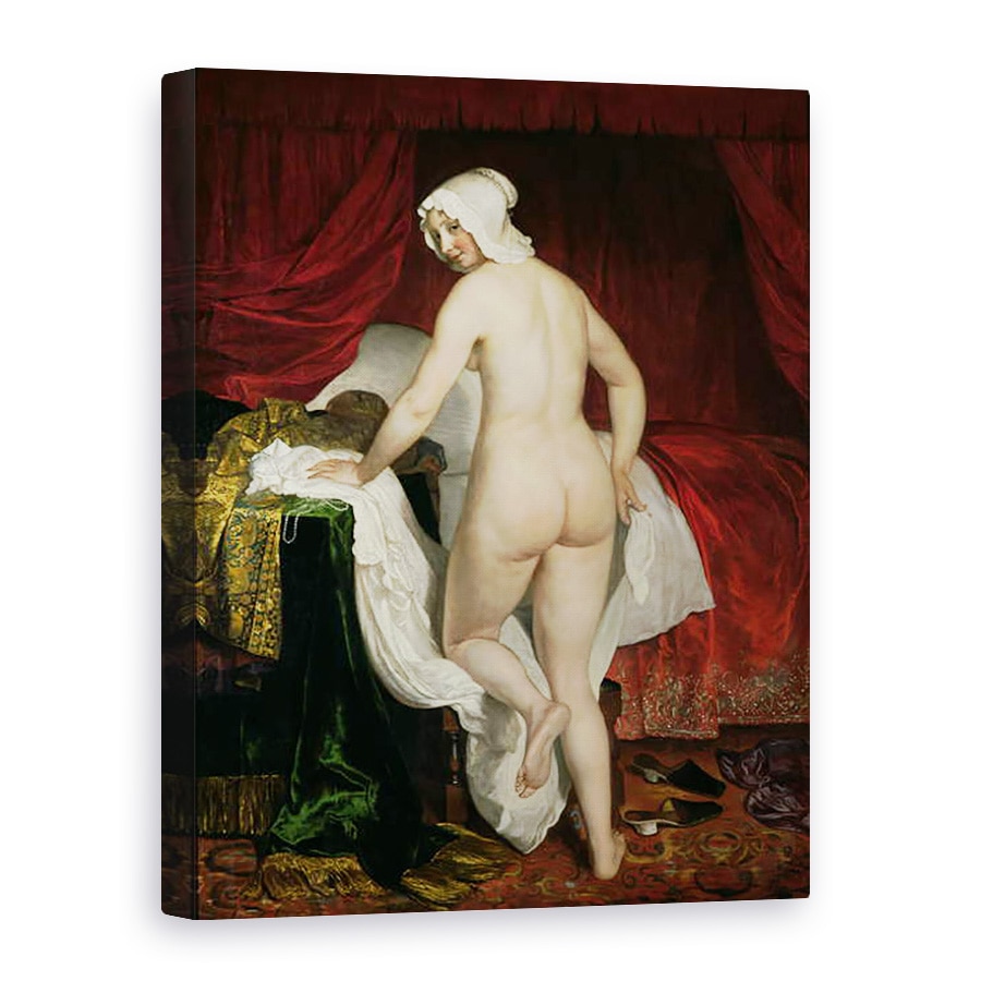 Tablou canvas - Jacques van Loo - Tanara femeie merge la culcare, 75 x 100 cm