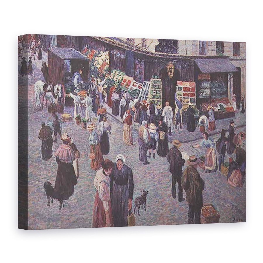 Tablou canvas - Maximilien Luce - La Rue des Abbesses, 75 x 100 cm