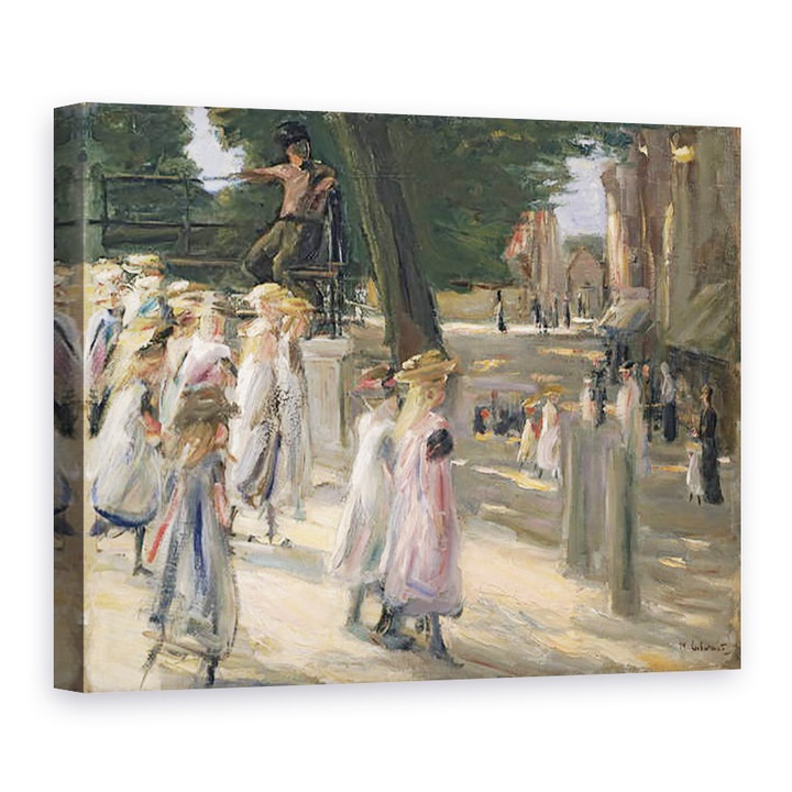 Tablou canvas - Max Liebermann - Drumul spre scoala de la Edam, 50 x 70 cm