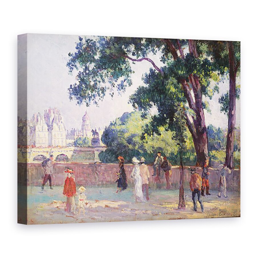 Tablou canvas - Maximilien Luce - Quai de lInstitut si Place Dauphine vazut de la Quai du Louvre, 75 x 100 cm