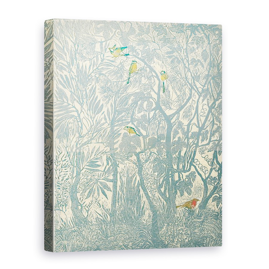 Tablou canvas - Mary Kuper - Bird uitam de la fereastra bucatariei, robin, 60 x 80 cm