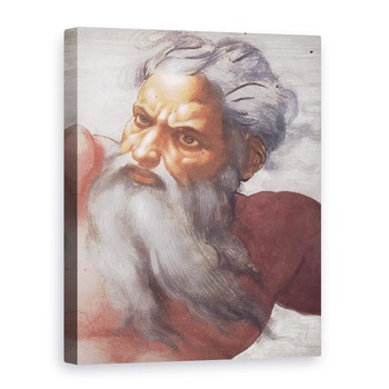 Tablou canvas - Michelangelo Buonarroti - Plafonul Capelei Sixtine, Crearea Soarelui si Lunii, 1508-12, 60 x 80 cm Tablou canvas - Michelangelo Buonarroti - Plafonul Capelei Sixtine, Crearea Soarelui si Lunii, 1508-12, 60 x 80 cm
