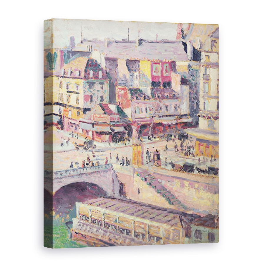 Tablou canvas - Maximilien Luce - Pont Saint-Michel si Quai des Orfevres, Paris, 75 x 100 cm