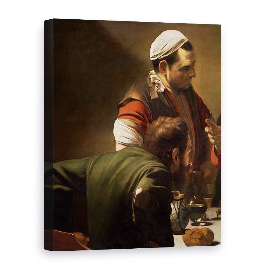 Tablou canvas - Michelangelo Merisi da Caravaggio - Cina de la Emmaus, detaliu II, 75 x 100 cm