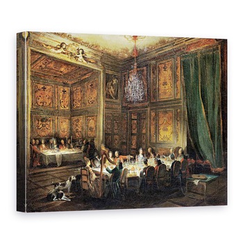 Tablou canvas - Michel Barthelemy Ollivier - Cina Printului de Conti 1717-76 in templu, 75 x 100 cm Tablou canvas - Michel Barthelemy Ollivier - Cina Printului de Conti 1717-76 in templu, 75 x 100 cm