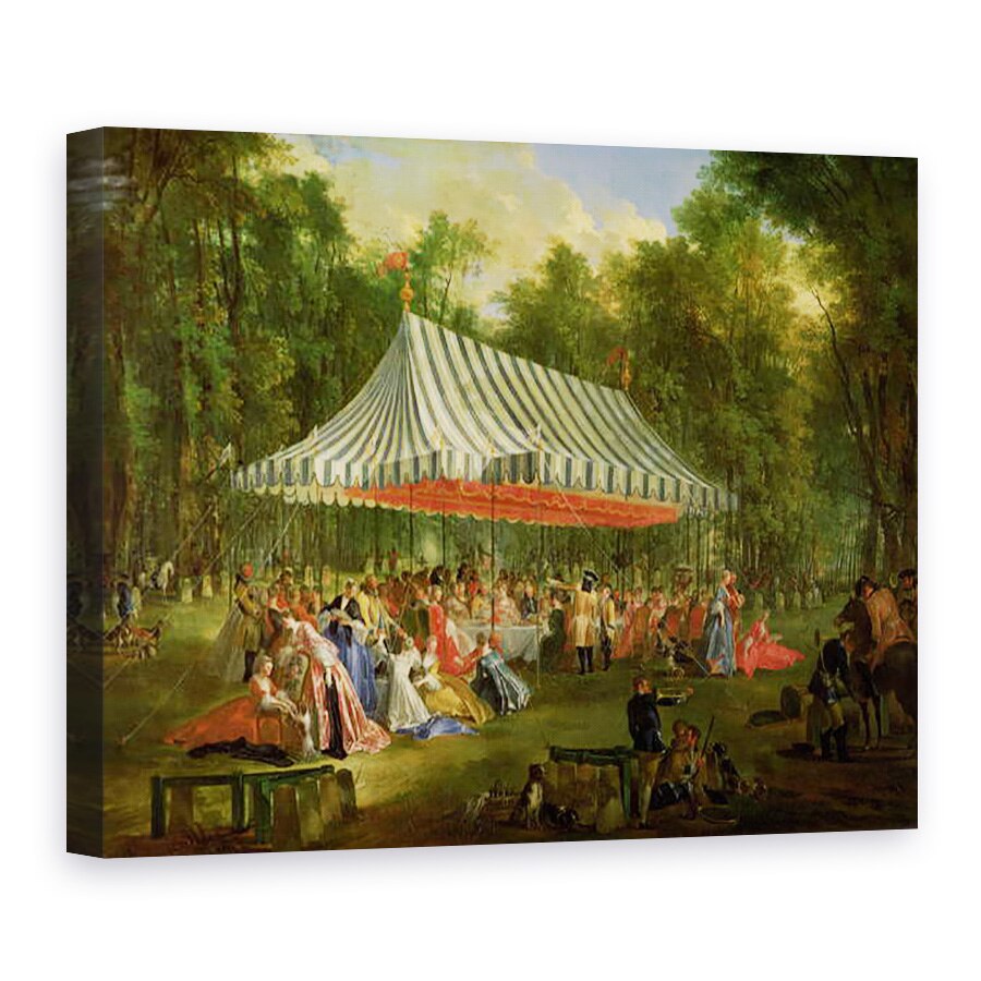 Tablou canvas - Michel Barthelemy Ollivier - Festivalul dat de Printul de Conti Printului de Brunswick-Lunebourg la LIsle-Adam, 50 x 70 cm