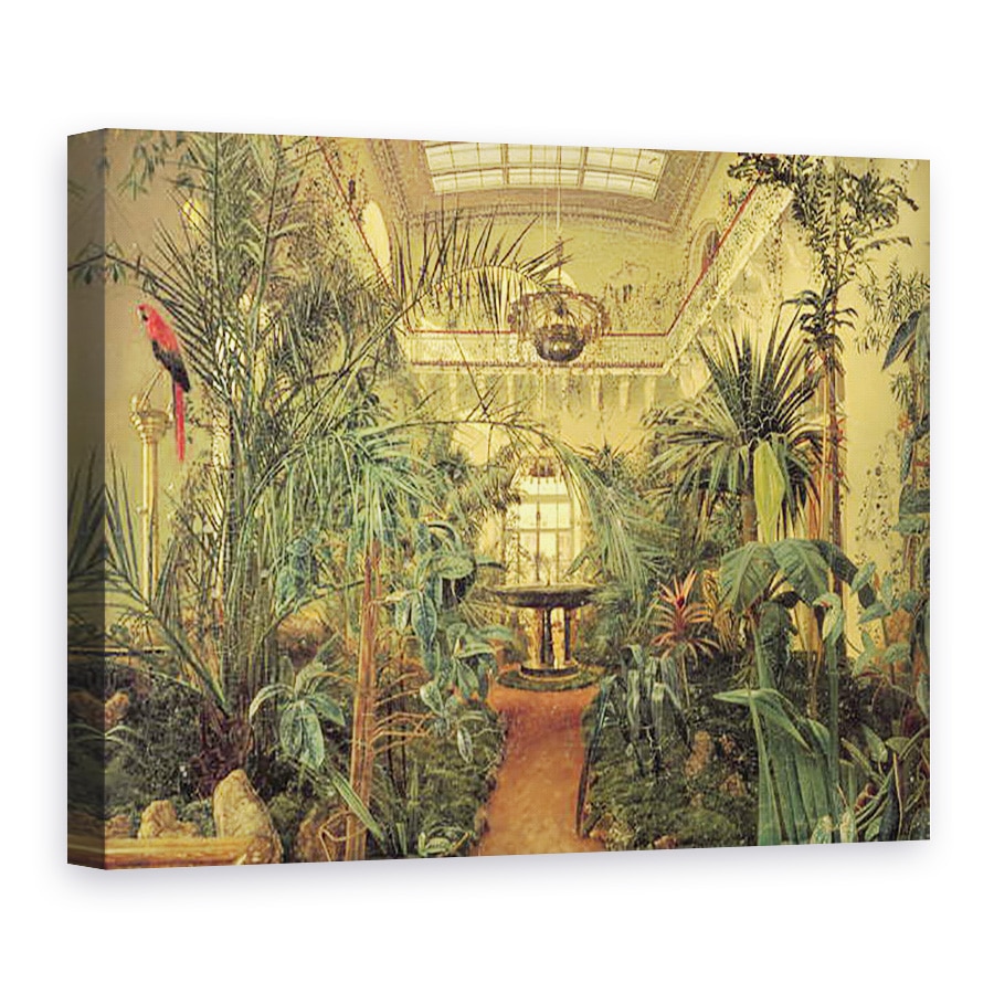 Tablou canvas - Michail Ivanovich Antonov - Gradina de iarna in Palatul de Iarna, Sankt Petersburg, 50 x 70 cm