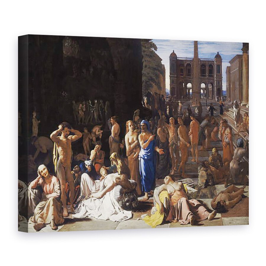 Tablou canvas - Michael Sweerts - Ciuma intr-un oras antic, 75 x 100 cm