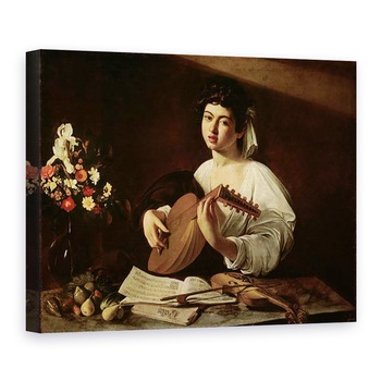 Tablou canvas - Michelangelo Merisi da Caravaggio - Jucatorul lautei, 50 x 70 cm Tablou canvas - Michelangelo Merisi da Caravaggio - Jucatorul lautei, 50 x 70 cm