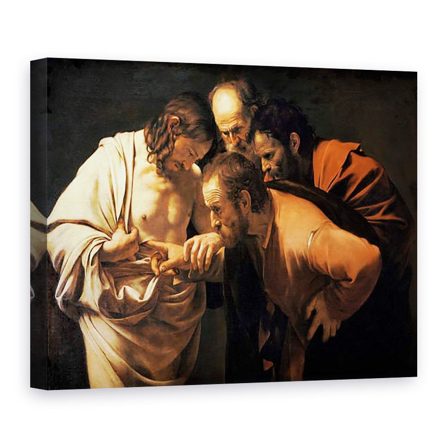 Tablou canvas - Michelangelo Merisi da Caravaggio - Incredulitatea Sfantului Toma, 60 x 80 cm