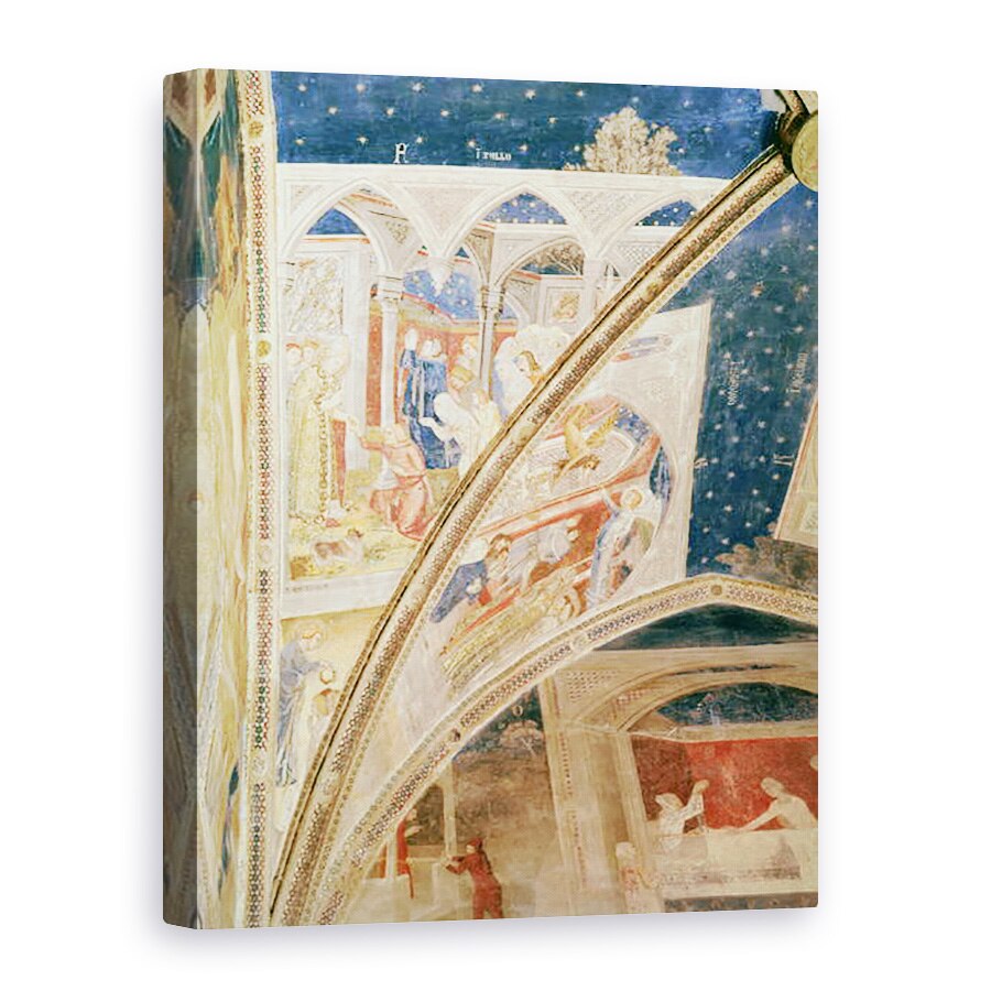 Tablou canvas - Matteo di Giovanetto da Viterbo - invierea fiului lui Nerva, lord de Tulle, detaliu din tavanul capelei Tinel cu scene din viata Sf. Martial, 50 x 70 cm