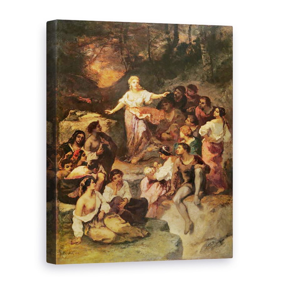 Tablou canvas - Narcisse Virgile Diaz de la Pena - Tabara de tigani, 60 x 80 cm
