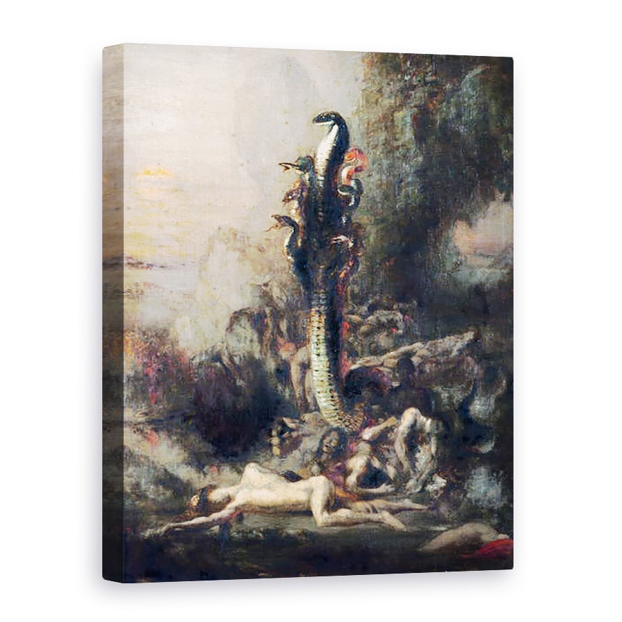 Tablou canvas - Narcisse Berchere - Hercule si Hydra Lernaeana, dupa Gustave Moreau, 75 x 100 cm