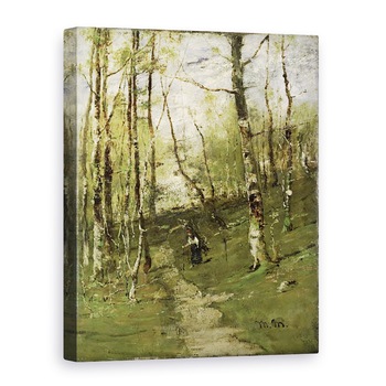 Tablou canvas - Mihaly Munkacsy - in padurea Barbizon in 1875, 50 x 70 cm Tablou canvas - Mihaly Munkacsy - in padurea Barbizon in 1875, 50 x 70 cm
