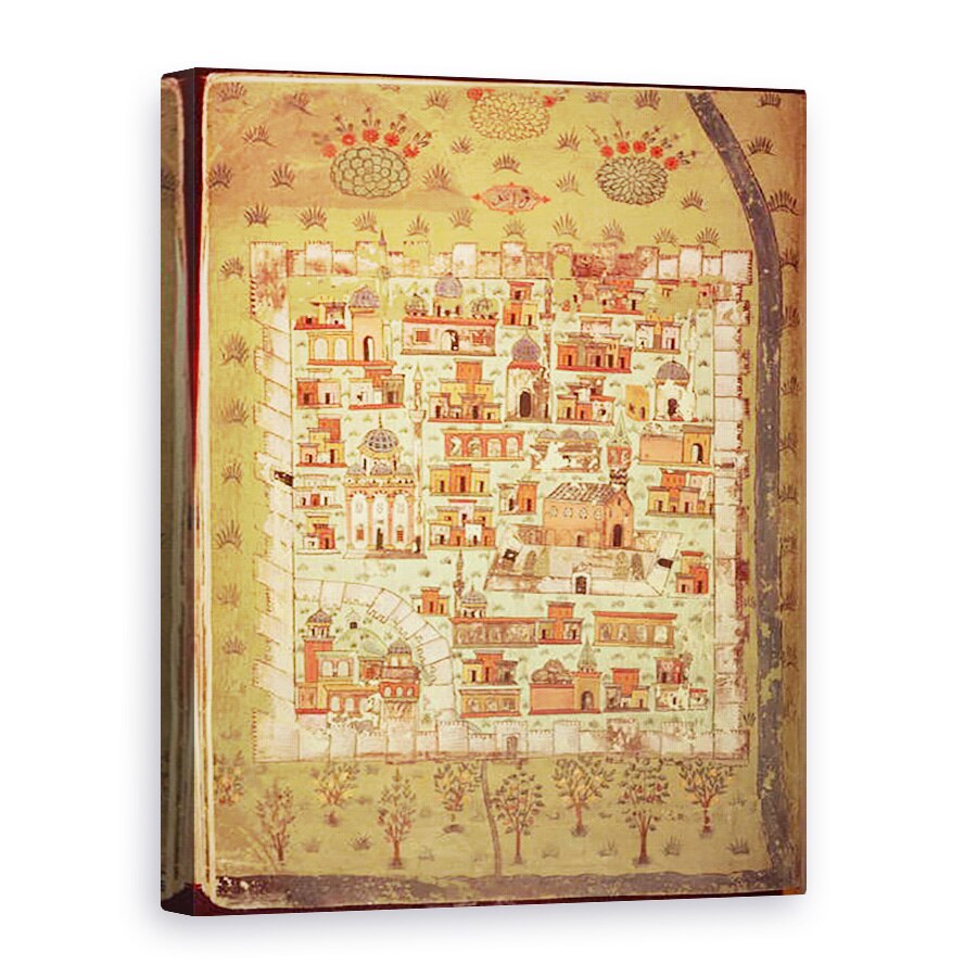 Tablou canvas - Nasuh Al-Silahi - IUK T.5964 Vedere de Diyarbakir, 75 x 100 cm