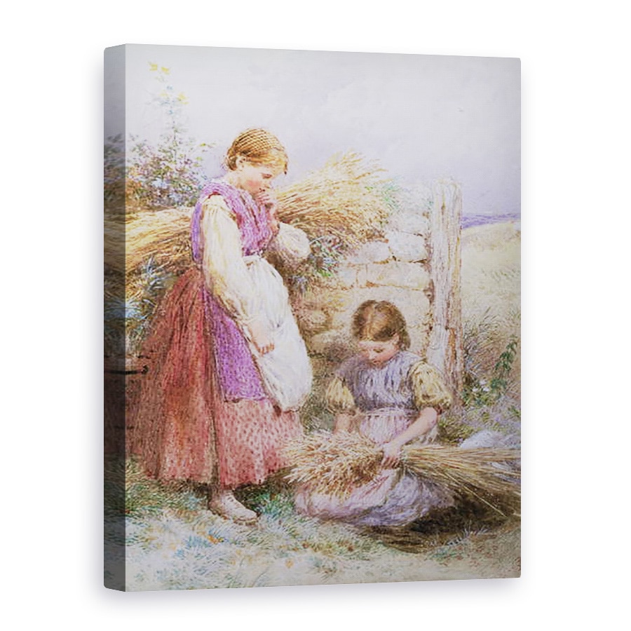 Tablou canvas - Myles Birket Foster - Tinerii culegatori, 75 x 100 cm