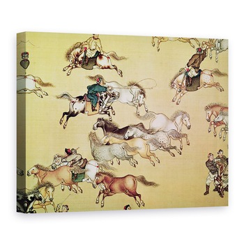 Tablou canvas - Mou-Lan - Calatoria imparatului Qianlong 1736-96 detaliu dintr-un parcurgere, 50 x 70 cm Tablou canvas - Mou-Lan - Calatoria imparatului Qianlong 1736-96 detaliu dintr-un parcurgere, 50 x 70 cm