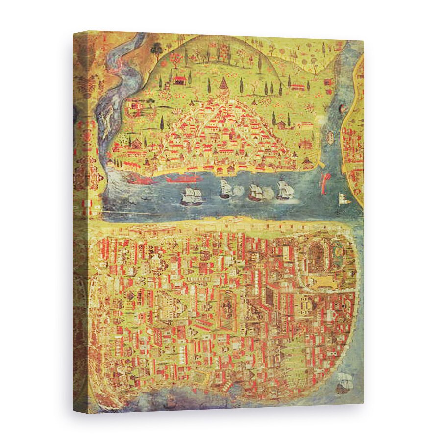 Tablou canvas - Nasuh Al-Silahi - IUK T.5964 Vedere la Istanbul, 60 x 80 cm