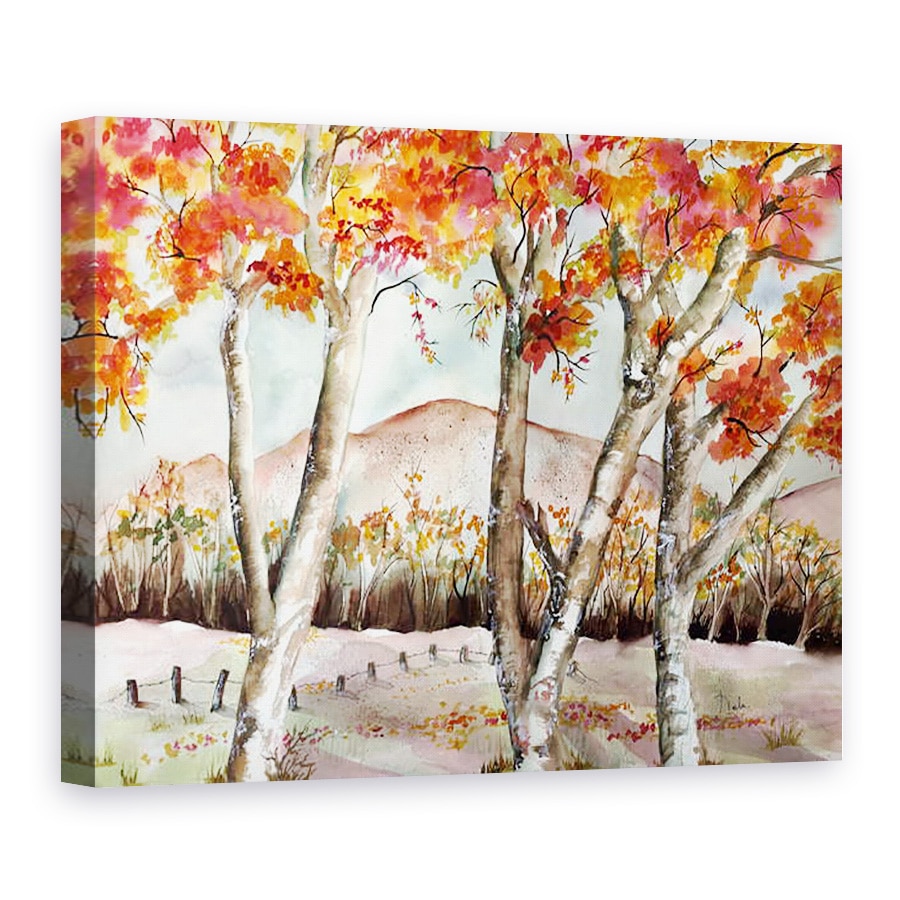 Tablou canvas - Neela Pushparaj - Copaci Rosii, 75 x 100 cm