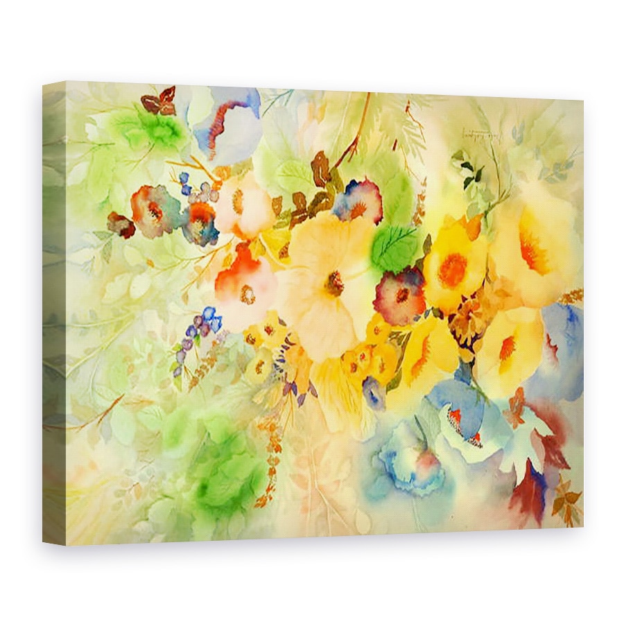 Tablou canvas - Neela Pushparaj - Hibiscus auriu, 50 x 70 cm