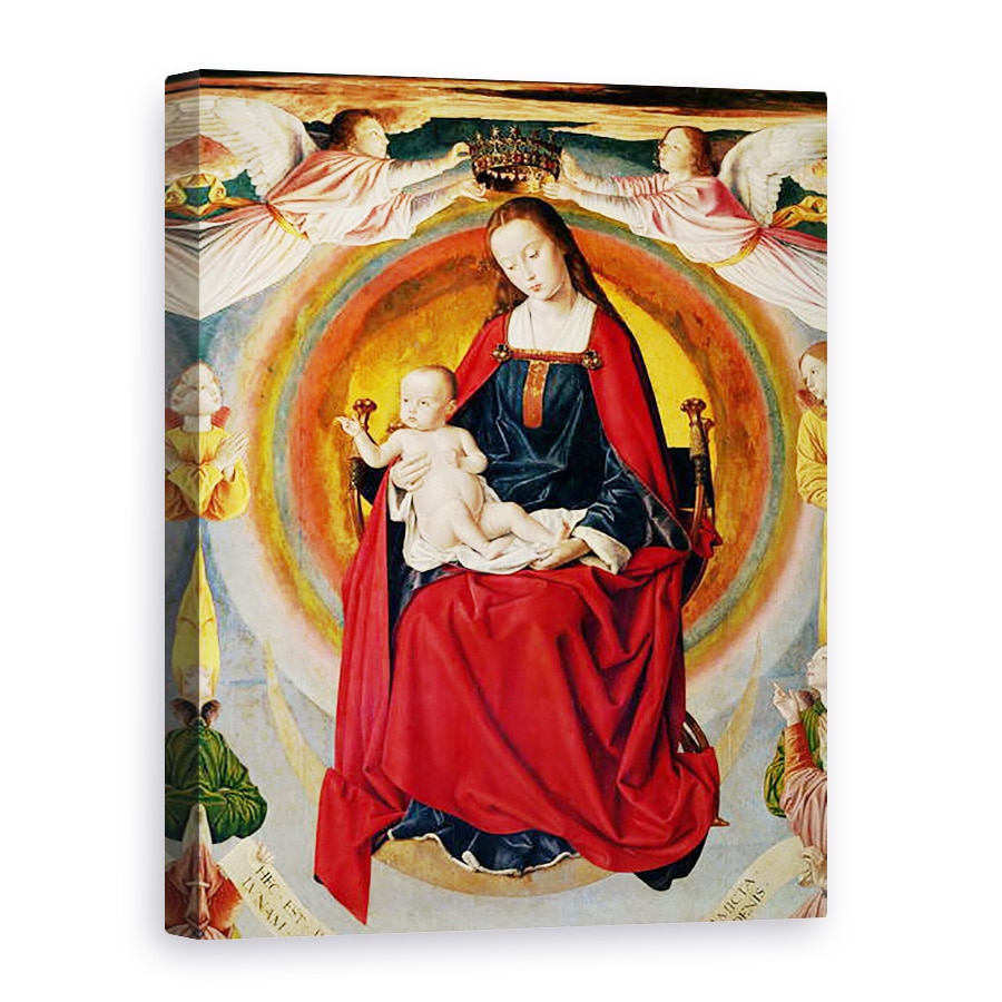 Tablou canvas - Master of Moulins - incoronarea Fecioarei, detaliu din Altarul Bourbon, 50 x 70 cm